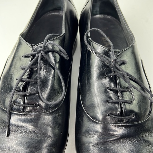 Bally of Switzerland Men's smooth black leather lace up oxfords - Picture 4 of 11